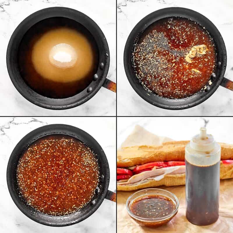 Making copycat Subway sweet onion teriyaki sauce.