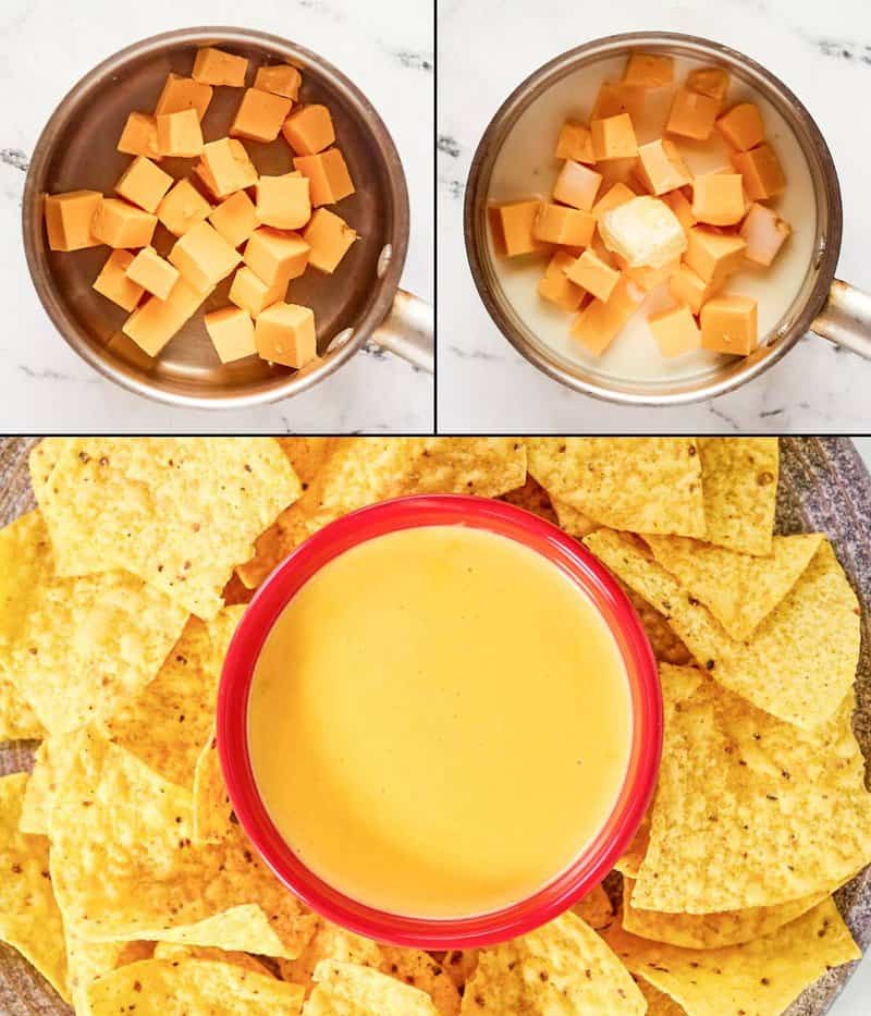 Making copycat Taco Bell nacho cheese sauce.