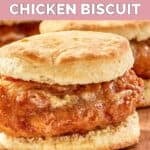 A homemade Wendy's honey butter chicken biscuit.