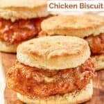 Homemade Wendy's honey butter chicken biscuit breakfast sandwiches.