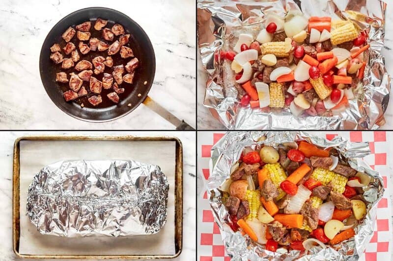 Making copycat Cracker Barrel campfire beef meal.