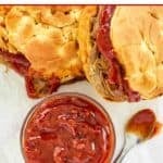 Homemade Arby's red ranch sauce and roast beef sandwiches.