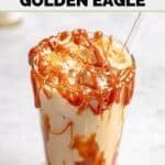 Homemade Dutch Bros iced golden eagle coffee drink.