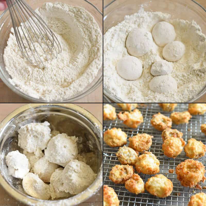 Making copycat Fat Ronnie's deep fried mushrooms.