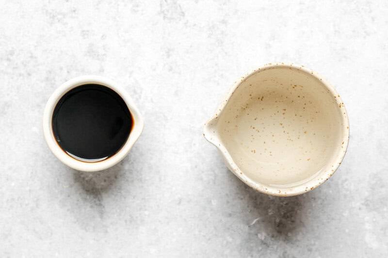 Copycat Starbucks americano ingredients in bowls.