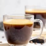 Homemade Starbucks Americano drinks.