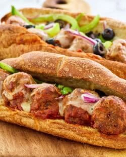 Copycat Subway meatball sub sandwiches.