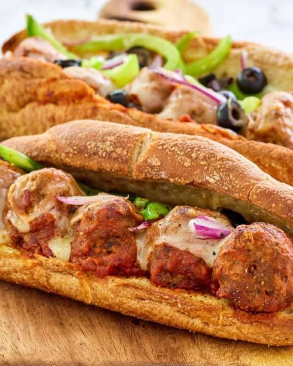 Copycat Subway meatball sub sandwiches.