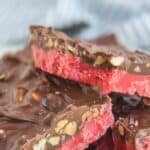 A pile of homemade cherry mash bars.