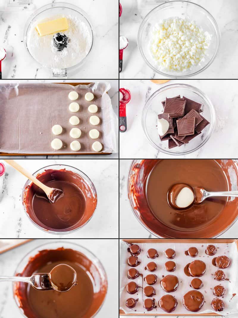 Making copycat York peppermint patties.