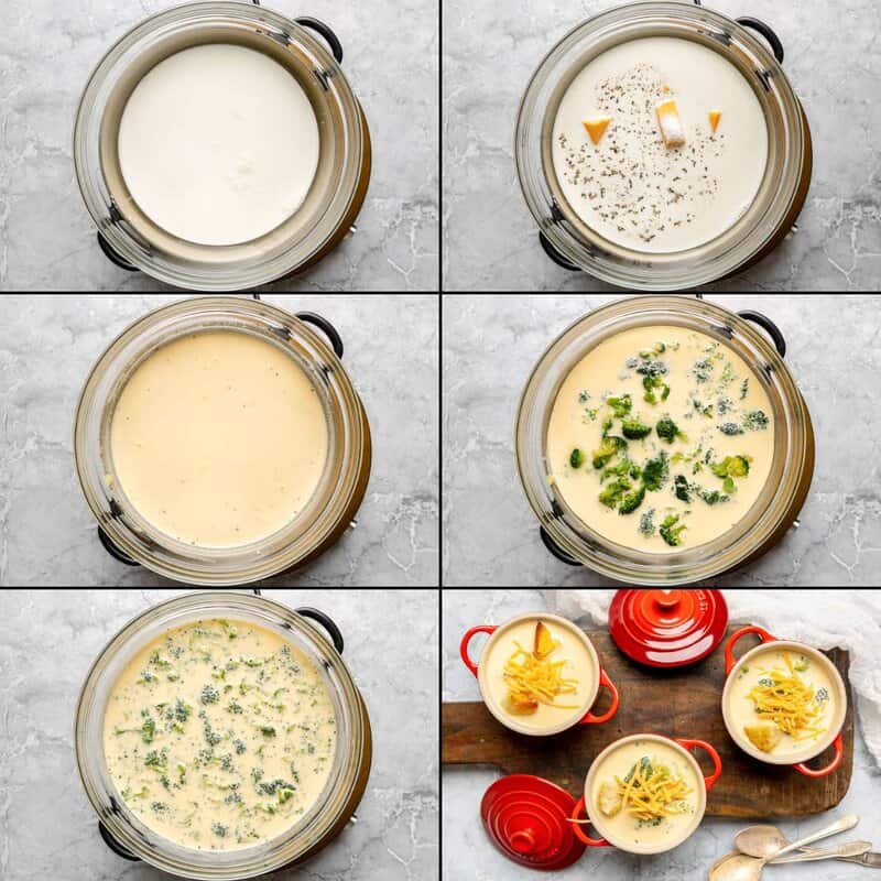 Making and serving copycat Black-eyed Pea broccoli cheese soup.