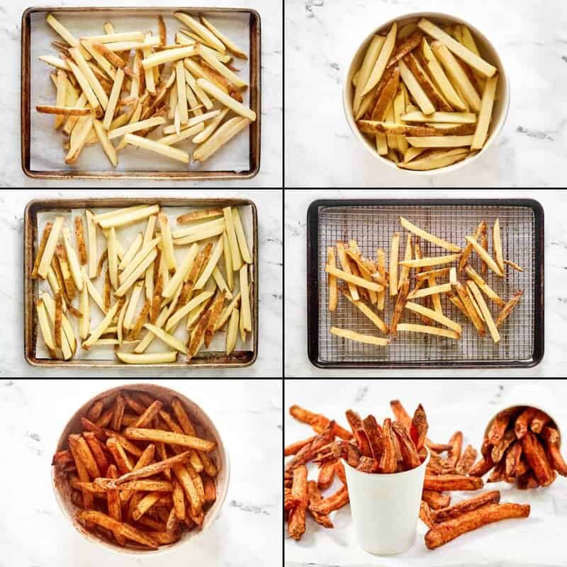 Making and serving copycat Five Guys Cajun fries.