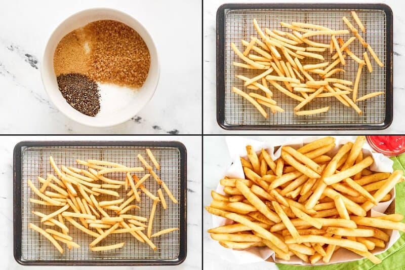 Making and serving copycat Wingstop seasoned French Fries.