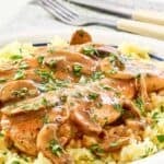 Homemade Cracker Barrel chicken and rice with gravy.