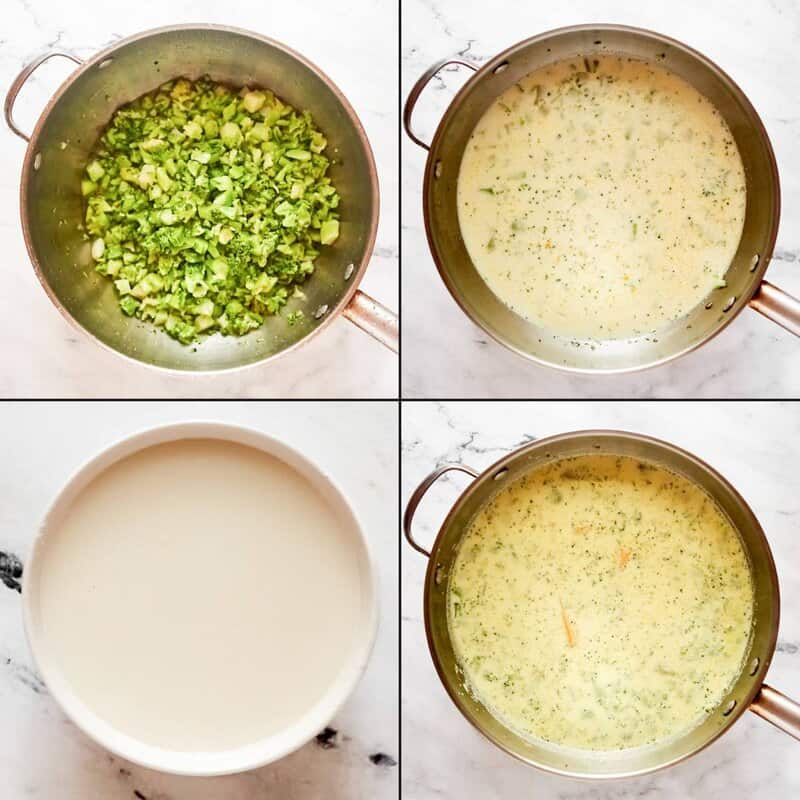 Making copycat Jason's Deli broccoli cheese soup.