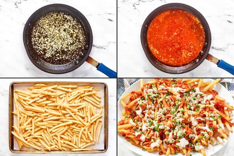 Making buffalo fries.