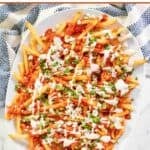 Homemade buffalo fries on an oval platter.