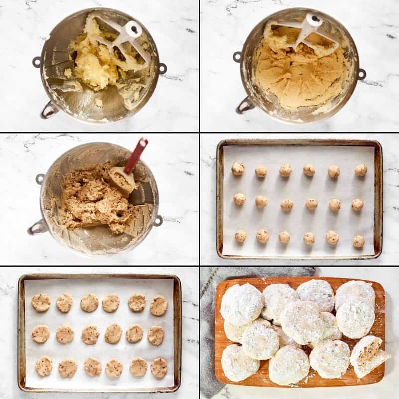 Making copycat David's cookies butter pecan meltaways.