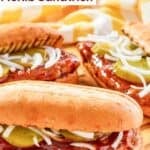 Several homemade McDonald's McRib sandwiches on a wood cutting board.