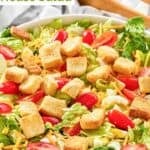 A bowl of homemade Texas Roadhouse house salad.