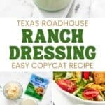 Copycat Texas Roadhouse ranch dressing and the ingredients to make it.