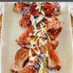 Tender ribs baked with homemade Chinese BBQ sauce.
