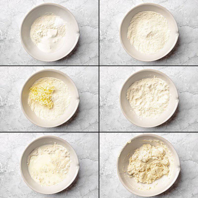 Making dough for Irish soda bread.