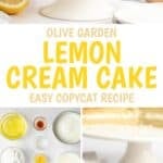 Italian lemon cream cake and the ingredients to make it.