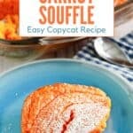 A serving of copycat Piccadilly Cafeteria carrot souffle.