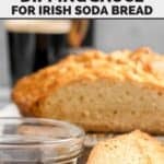 Guinness beer dipping sauce served with freshly baked soda bread.
