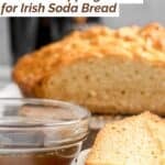 Guinness beer dipping sauce with homemade Irish soda bread.