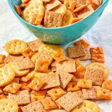 Ranch seasoned wheat thins, cheez-its, and Ritz crackers.