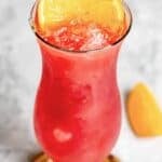 A homemade Texas Roadhouse armadillo punch cocktail.