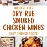 Dry rub smoked chicken wings and the ingredients to make them.