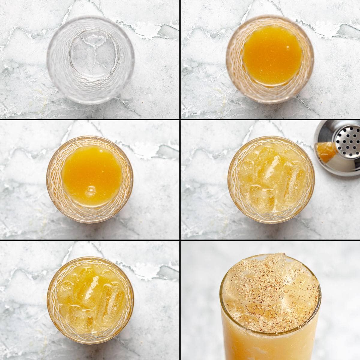 Making a painkiller cocktail.