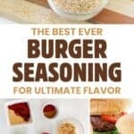 Homemade burger seasoning and the ingredients to make it.