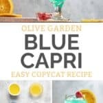 Copycat Olive Garden Blue Capri and the ingredients to make it.