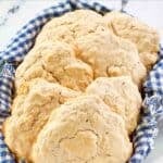 A basket of fluffy beer biscuits.
