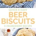Beer biscuits, the 3 ingredients to make them, and making them.