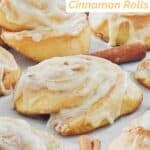 Copycat Cinnabon bread machine cinnamon rolls and cinnamons sticks.