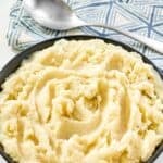 A large bowl of copycat Golden Corral buttermilk mashed potatoes.