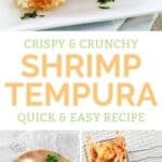 Homemade shrimp tempura and the ingredients to make it.