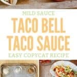 Copycat Taco Bell taco sauce and the ingredients to make it.
