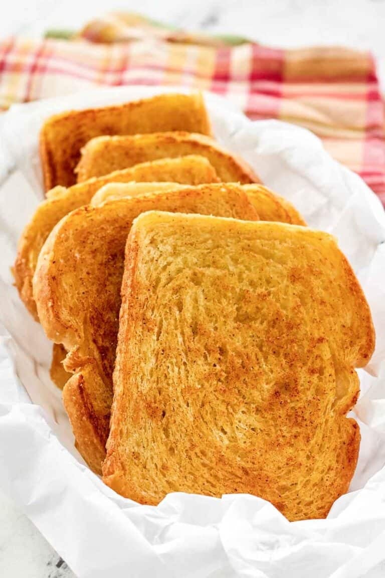 A basket of thick garlic toast.