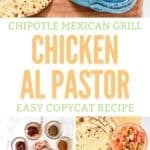 Copycat Chipotle chicken al pastor and the ingredients to make it.
