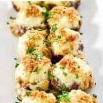 Copycat Longhorn Steakhouse stuffed mushrooms on a platter.