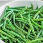 A bowl of copycat Outback Steakhouse steamed green beans.