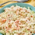 Copycat Popeyes coleslaw in a small bowl.