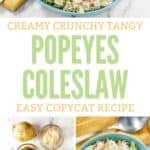 Copycat Popeyes coleslaw and the ingredients to make it.