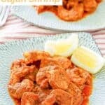 Two servings of copycat Red Lobster Cajun shrimp.